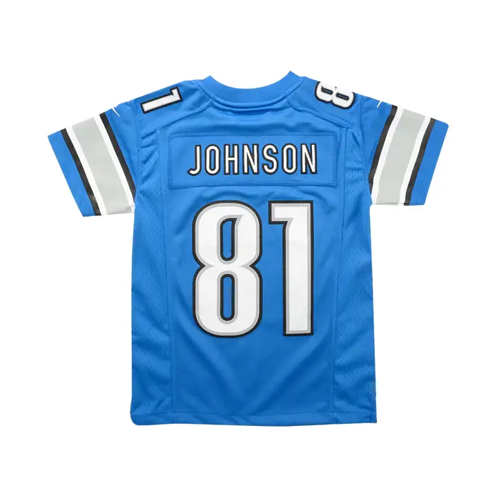 Maillot bleu LIONS NFL Youth Limited Johnson
