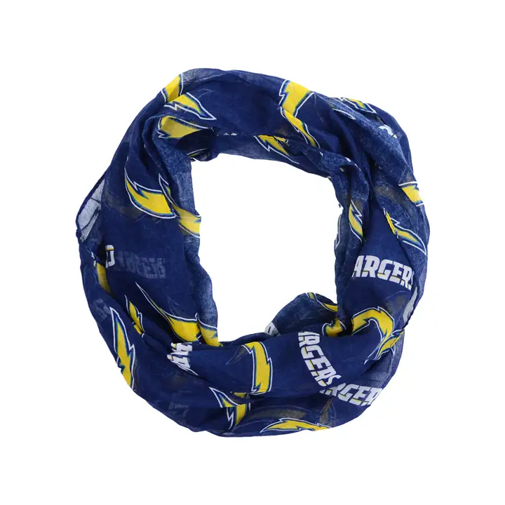 Écharpe tube Chargers avec logo intégral bleu marine