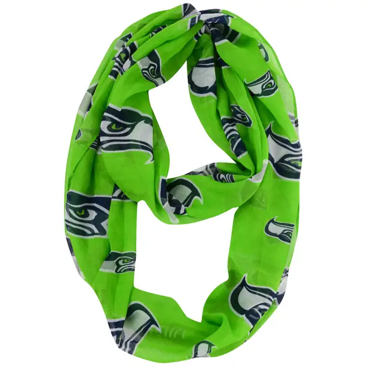 Écharpe tube Seahawks motif intégral lime