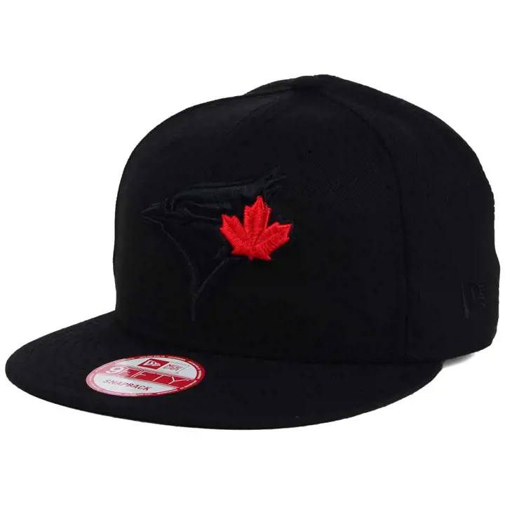 Blue Jays MLB Triple Black 9FIFTY Snapback NOUVEAU LOGO ois/rouge