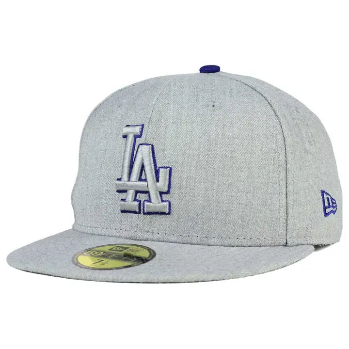 LOS ANGELES DODGERS MLB HEATHER LEAGUE BASIC 59FIFTY GRIS/mar