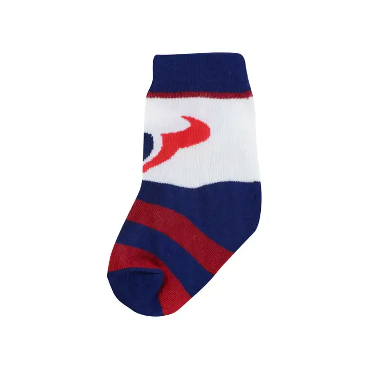 Chaussettes rayées Houston Texans pour bébé marine/rouge