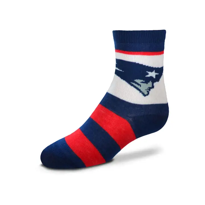 New England Patriots chaussettes rayées bébé rouge/marine