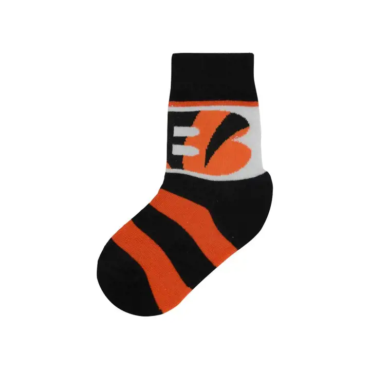 Chaussettes rayées Cincinnati Bengals pour tout-petit noir/orange