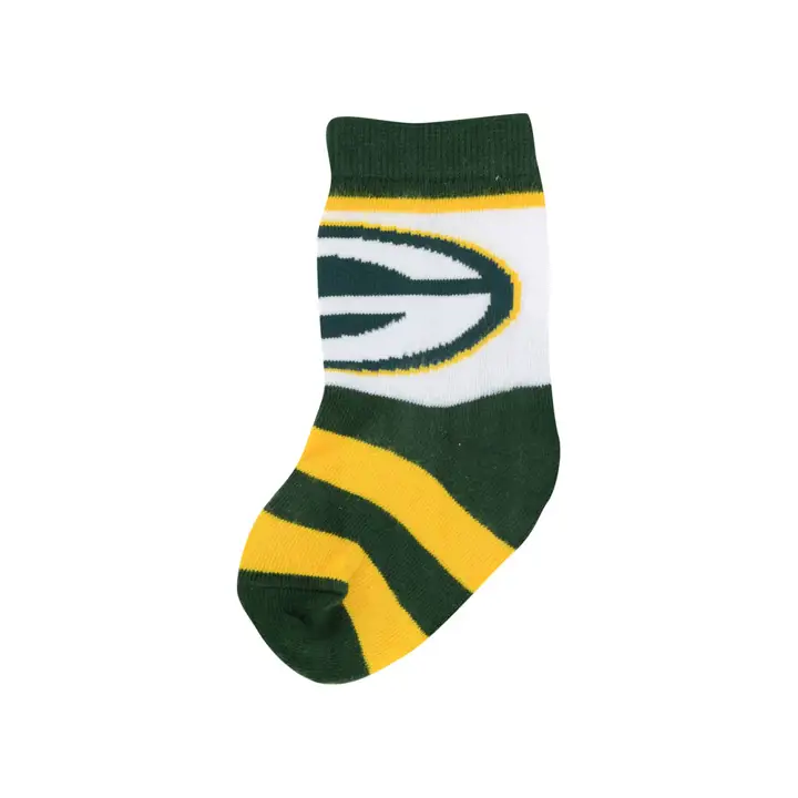 Chaussettes rayées Green Bay Packers pour tout-petit vert/jaune