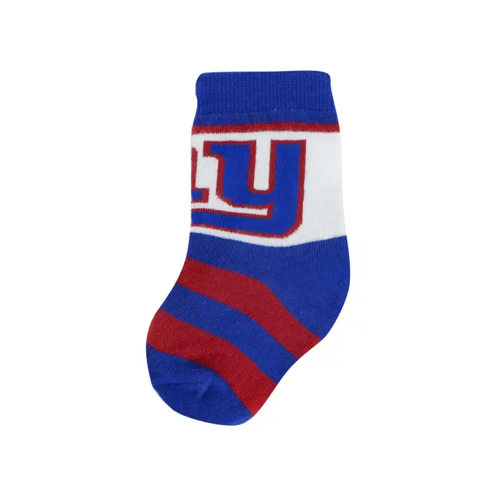Chaussettes rayées bleues/rouges New York Giants pour tout-petits