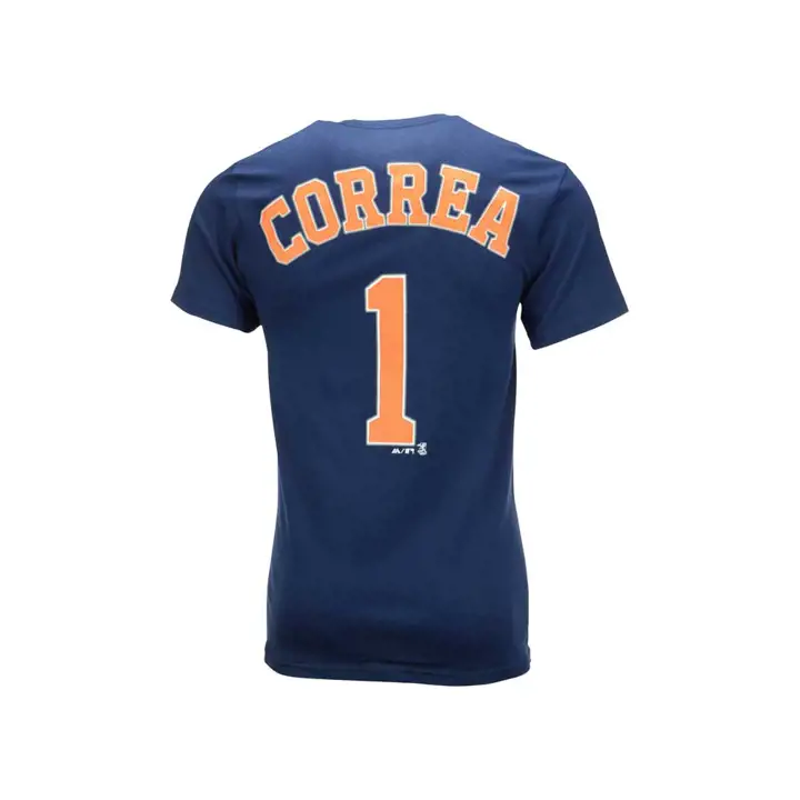 T-shirt officiel ASTROS MLB pour joueur Correa (bleu marine)