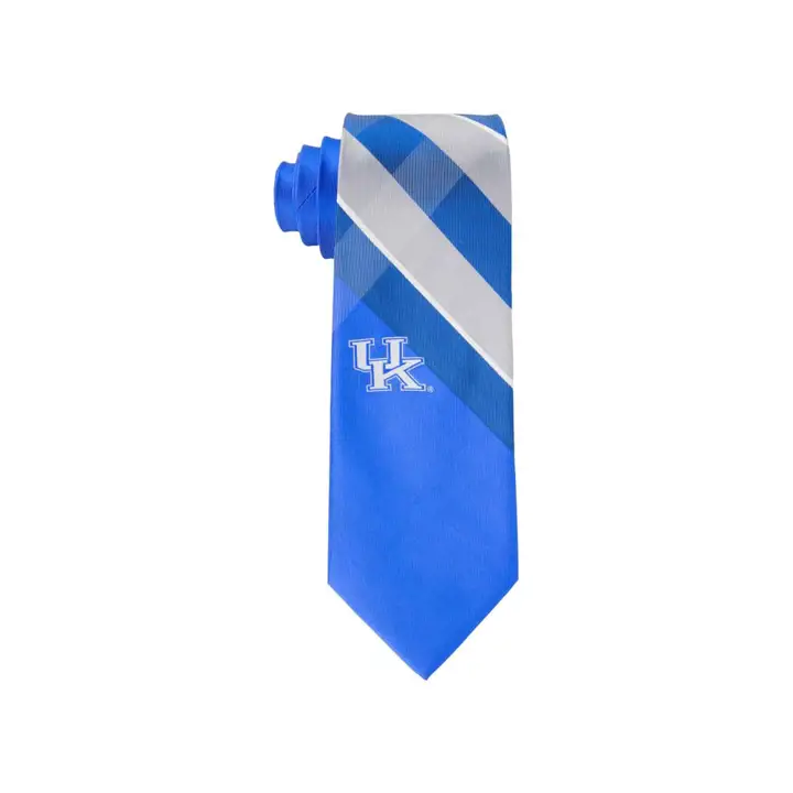 Kentucky Woven Poly Grid Tie bleu