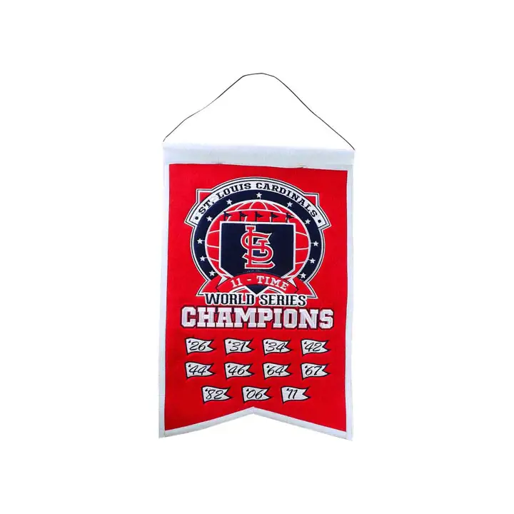 STL CARDS Drapeau de champion 14x22 rouge/blanc
