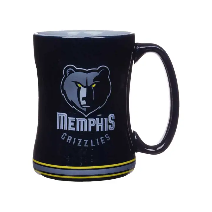 Mug relief GRIZZLIES 40 cl bleu marine/bleu clair/jaune