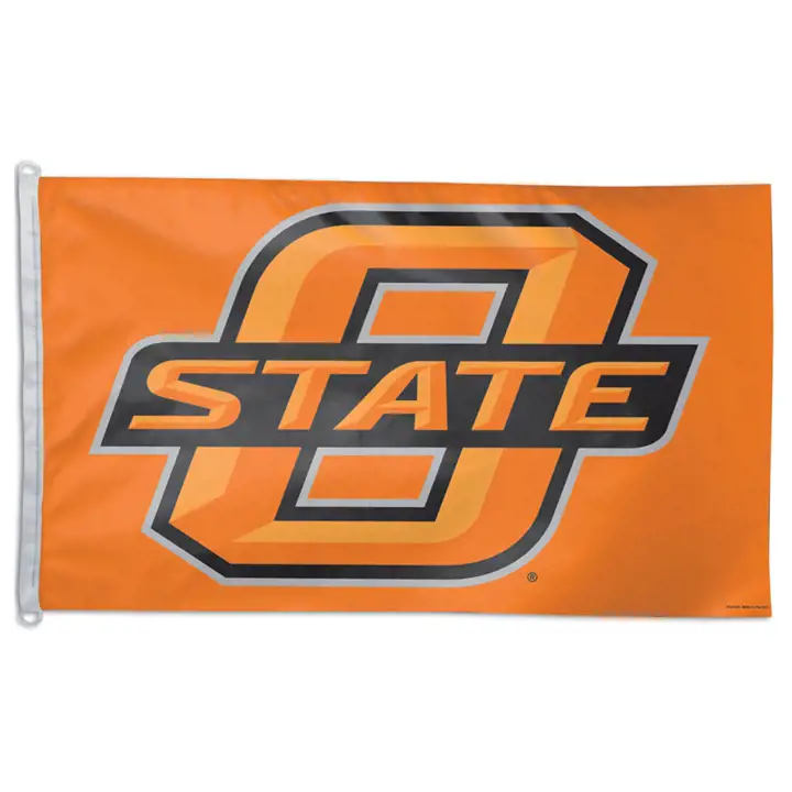 Drapeau de luxe Oklahoma State 3x5 orange/noir