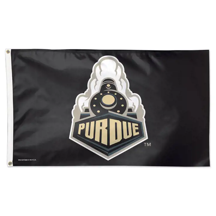 Drapeau de luxe Purdue 3x5 noir/or