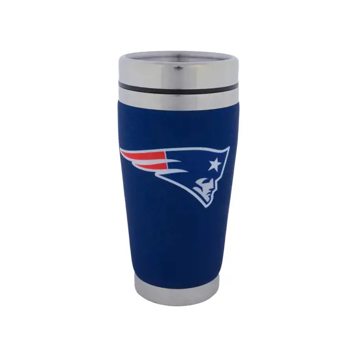Tasse en acier inoxydable PATRIOTS avec néoprène - 16oz marine/argent