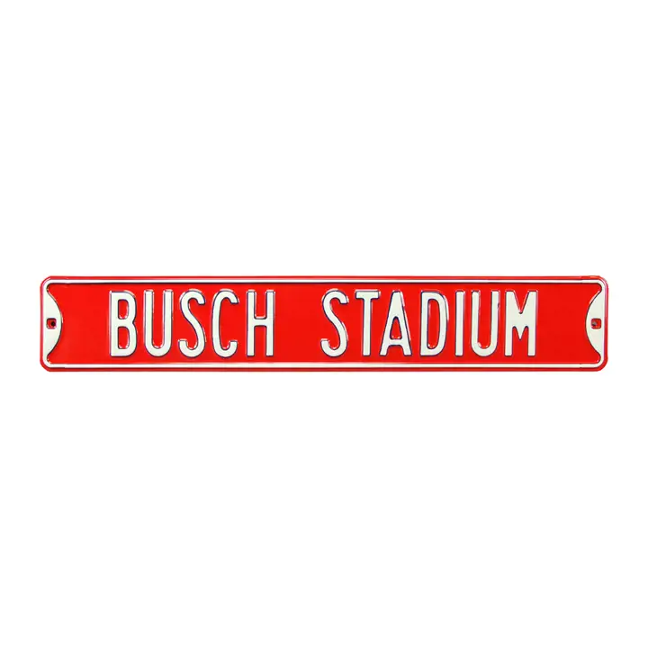 Panneau de rue authentique STL CARDS - Série Stade Busch