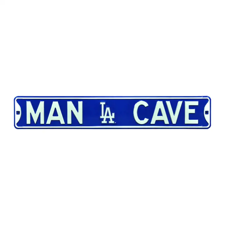 Panneau de rue authentique DODGERS - Pour caverne d'homme rbl