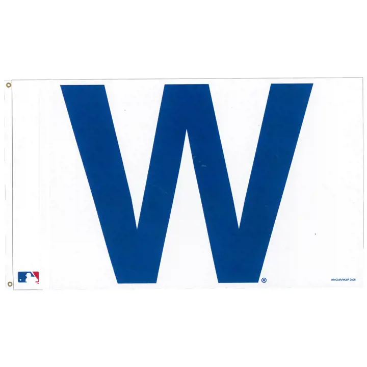 "Drapeau Deluxe Cubs 3x5 Wincraft \"W\" bleu/blanc"