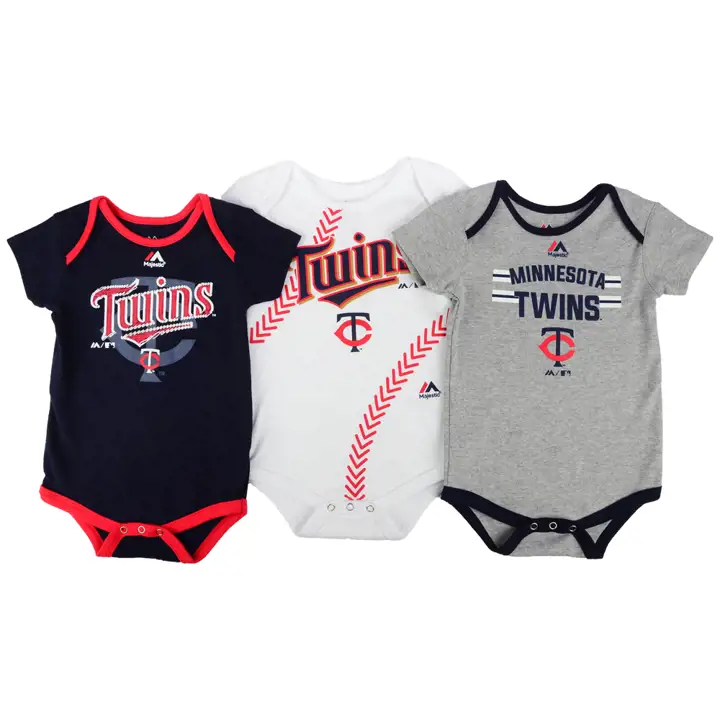 TWINS MLB Ensemble body bébé Trois prises 16  marine/gris/blanc