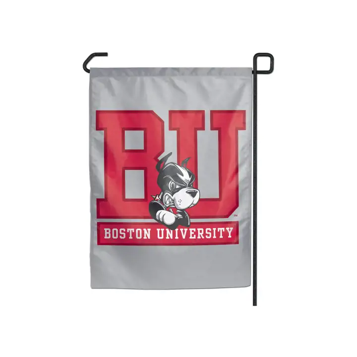 Drapeau de jardin Boston U gris/rouge