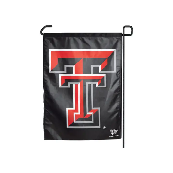 Drapeau de jardin Texas Tech noir