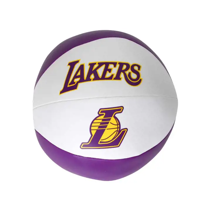 "LAKERS Ballon de basket souple 8" lancer franc pur/blc"