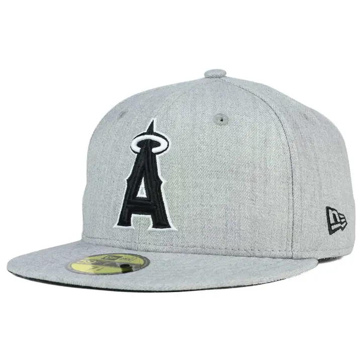 ANAHEIM ANGELS MLB GRIS CHINÉ NOIR/BLANC 59FIFTY GRIS FONCÉ