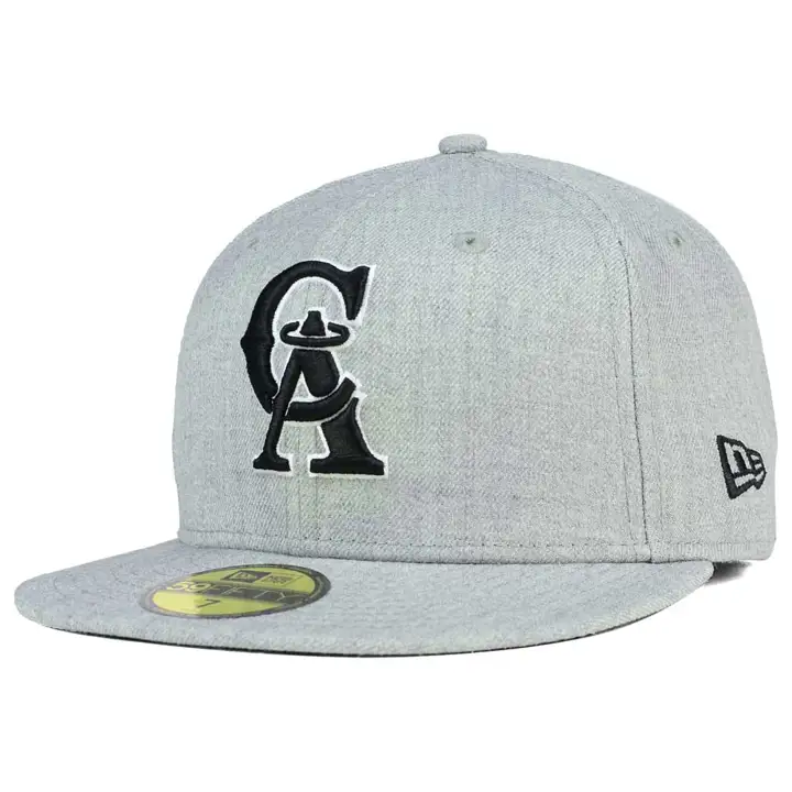 CALIFORNIA ANGELS MLB GRIS CHINÉ NOIR/BLANC 59FIFTY GRIS FONCÉ