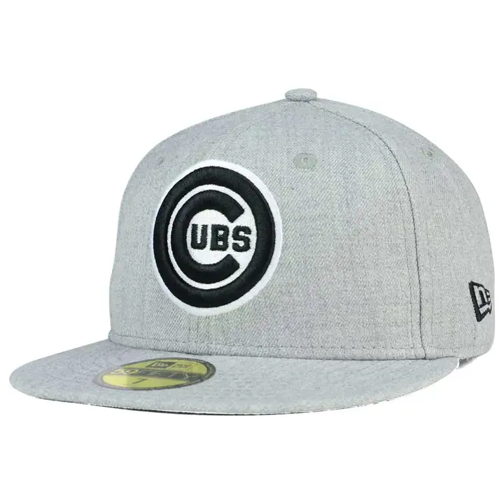 CASQUETTE CHICAGO CUBS MLB NOIR/BLANC CHINÉ 59FIFTY GRIS FONCÉ/NOIR