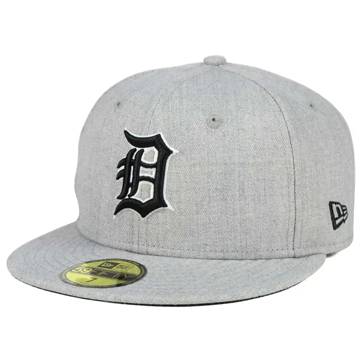 DETROIT TIGERS MLB HEATHER BLK/WHT 59FIFTY H-GRAY