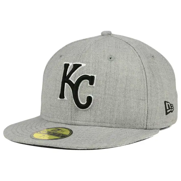 KANSAS CITY ROYALS MLB GRIS CHINÉ NOIR/BLANC 59FIFTY GRIS CLAIR