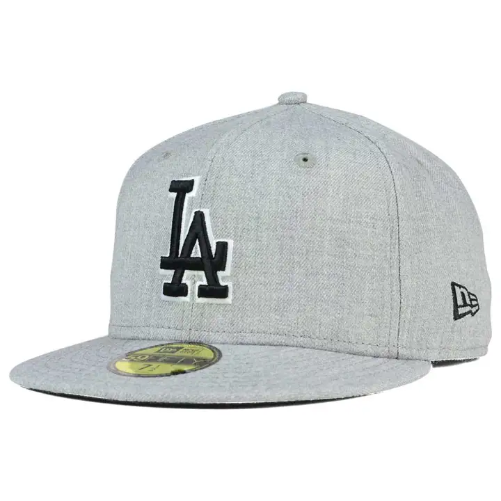 LOS ANGELES DODGERS MLB HEATHER NOIR/BLANC 59FIFTY GRIS CLAIR