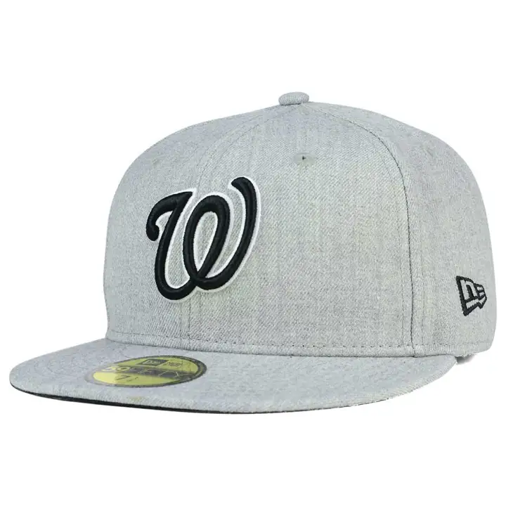 CASQUETTE 59FIFTY MLB WASHINGTON NATIONALS GRISE/BLANCHE CHINÉE NOIRE