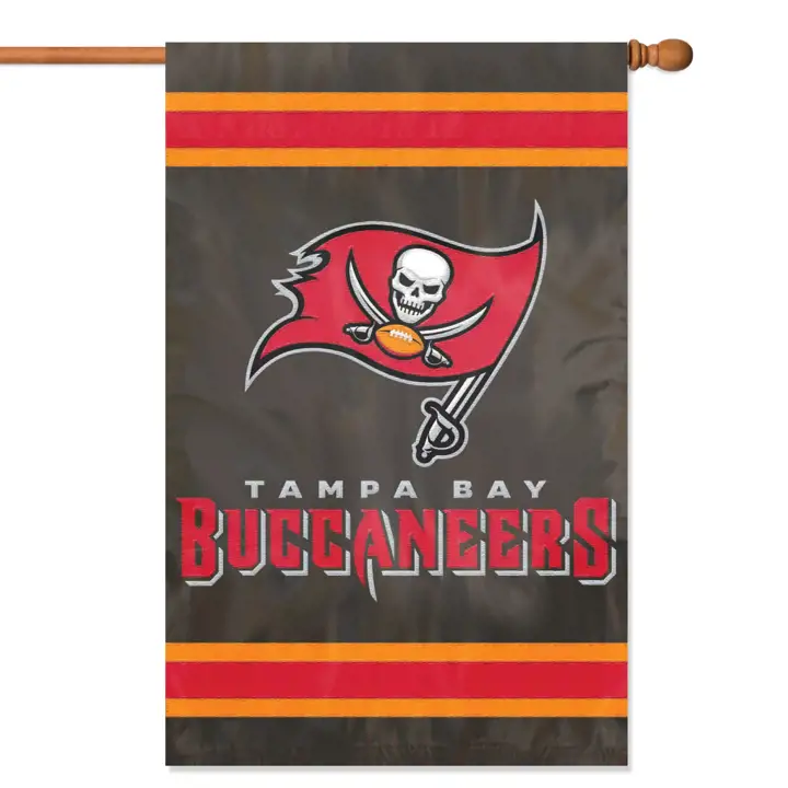 BUCCANEERS DRAPEAU DE MAISON APPLIQUÉ Nouveau Drapeau Graphique/rouge