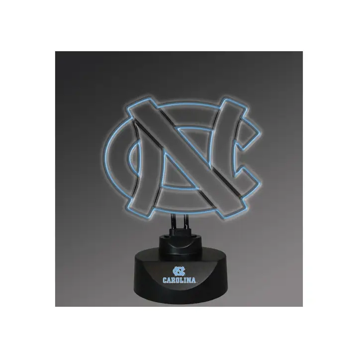 Enseigne néon logo de l'équipe des North Carolina Tar Heels b/carolina bl