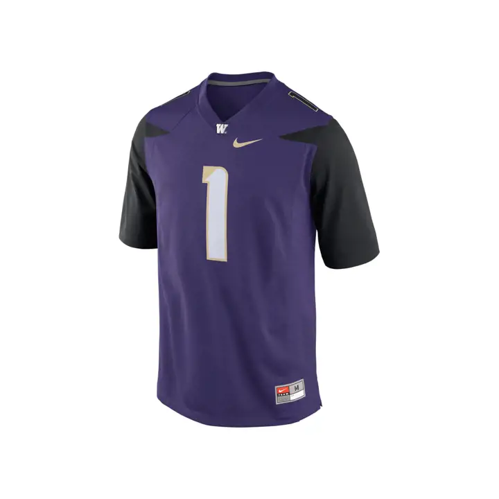 Maillot de match de football américain replica NCAA Washington n°1