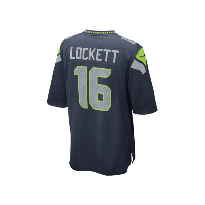 Maillot de match NFL des Seahawks Lockett marine