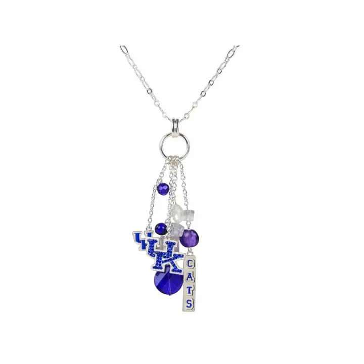 "Sautoir Kentucky Seasons 30 po en grappe bleu/argent"