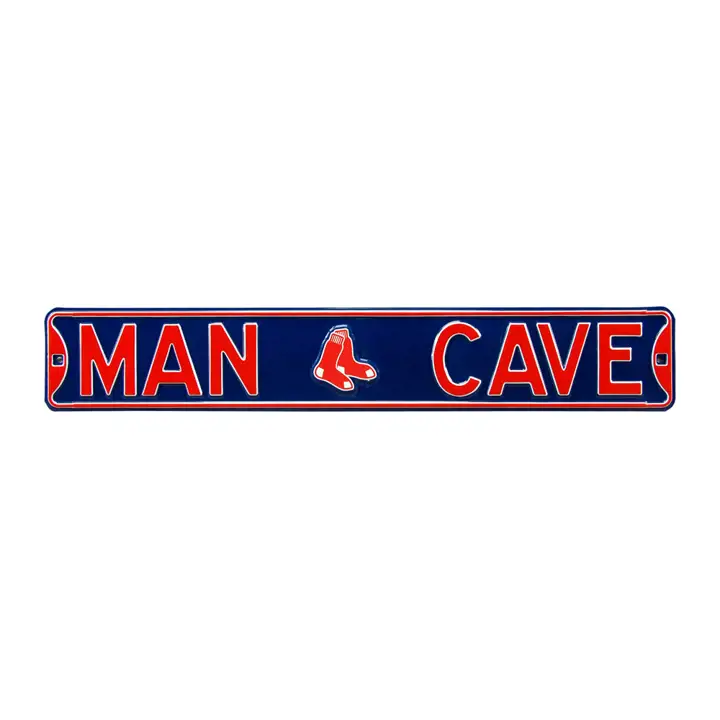 Panneau de rue authentique RED SOX - Grotte d'homme marine