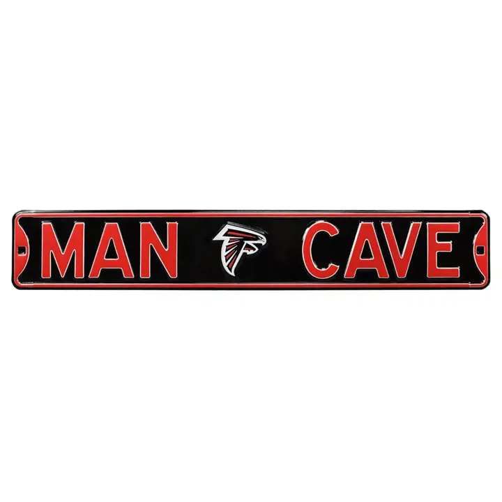 Panneau de rue authentique FALCONS - Caverne d'homme noir