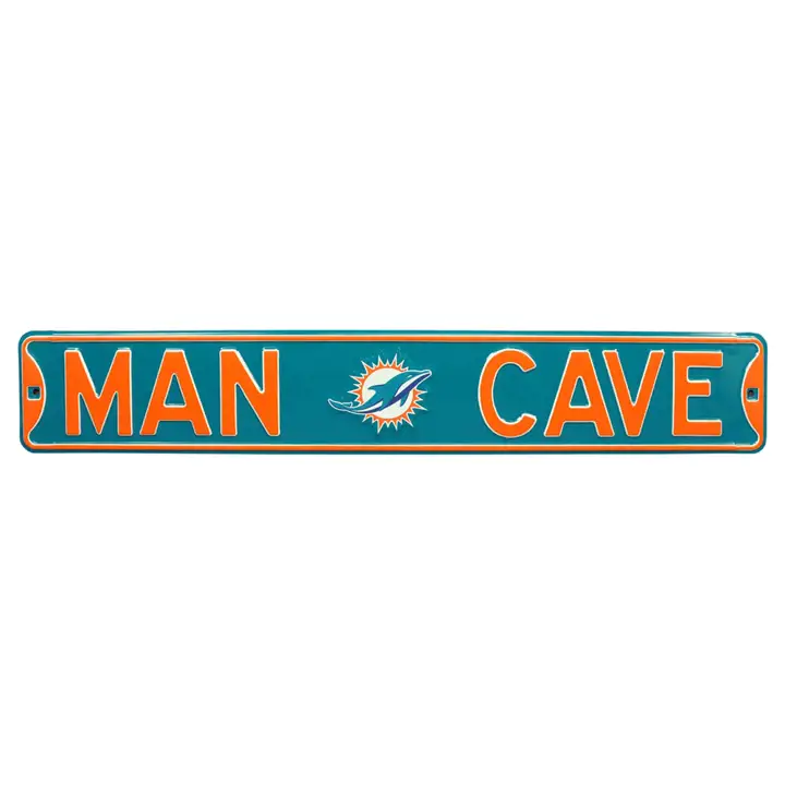DOLPHINS Panneau de rue authentique - Cave à homme aq