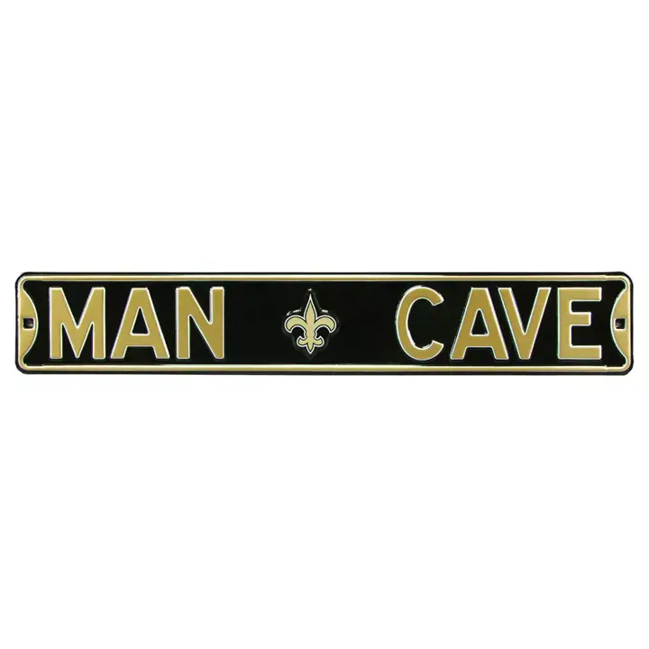 SAINTS Authentique Panneau de Rue - Man Cave noir