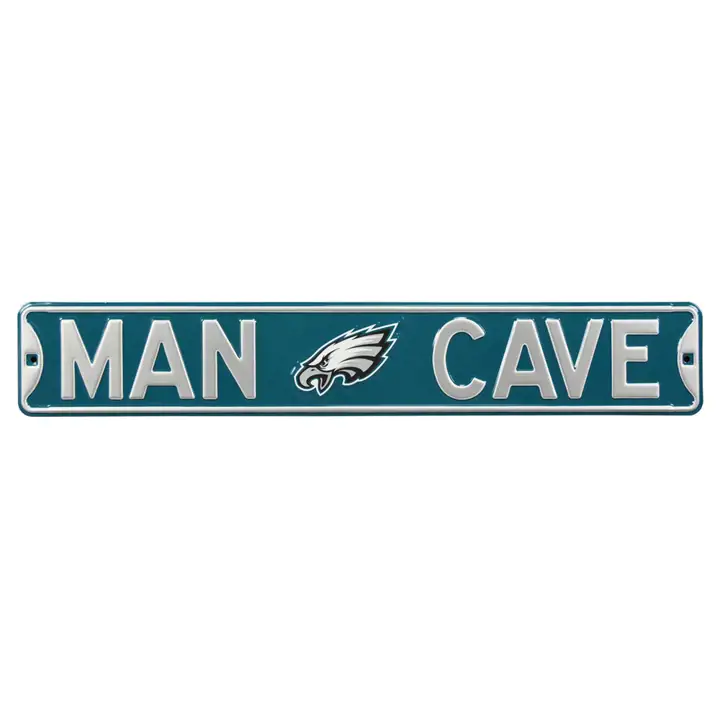 Panneau de rue authentique EAGLES - Turquoise pour caverne d'homme