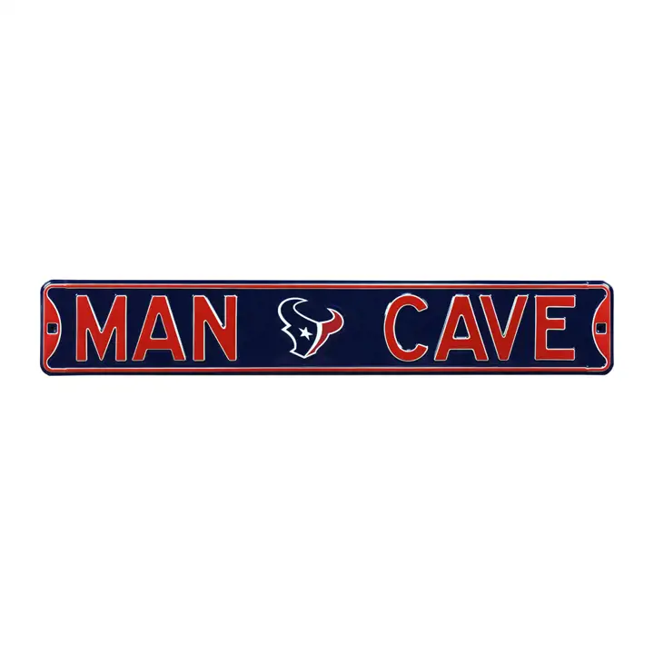 Panneau de rue authentique Texans - Caverne d'homme marine
