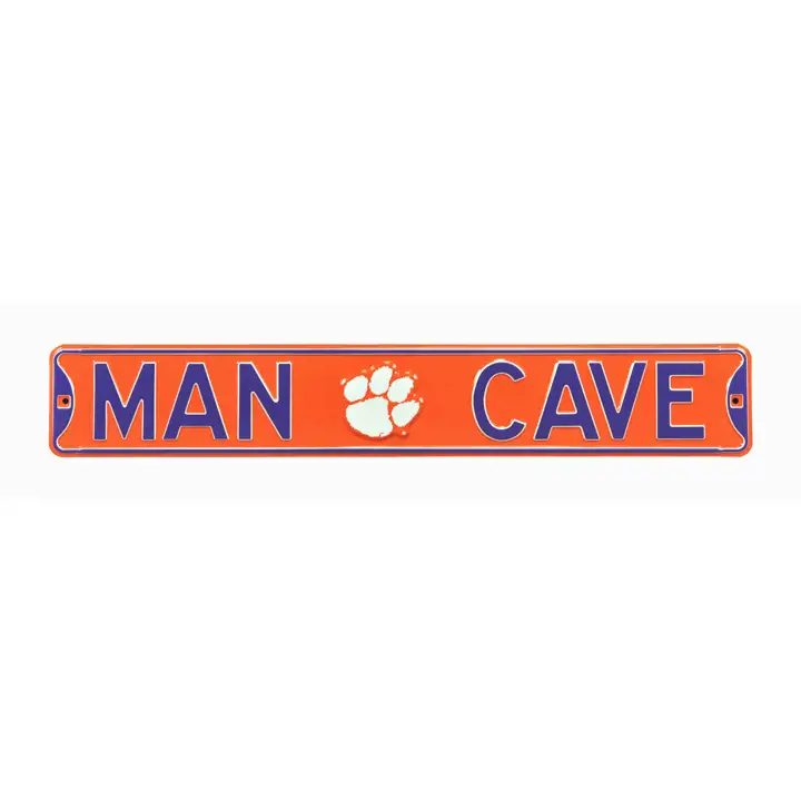 Enseigne de rue authentique Clemson - Pour votre caverne d'homme