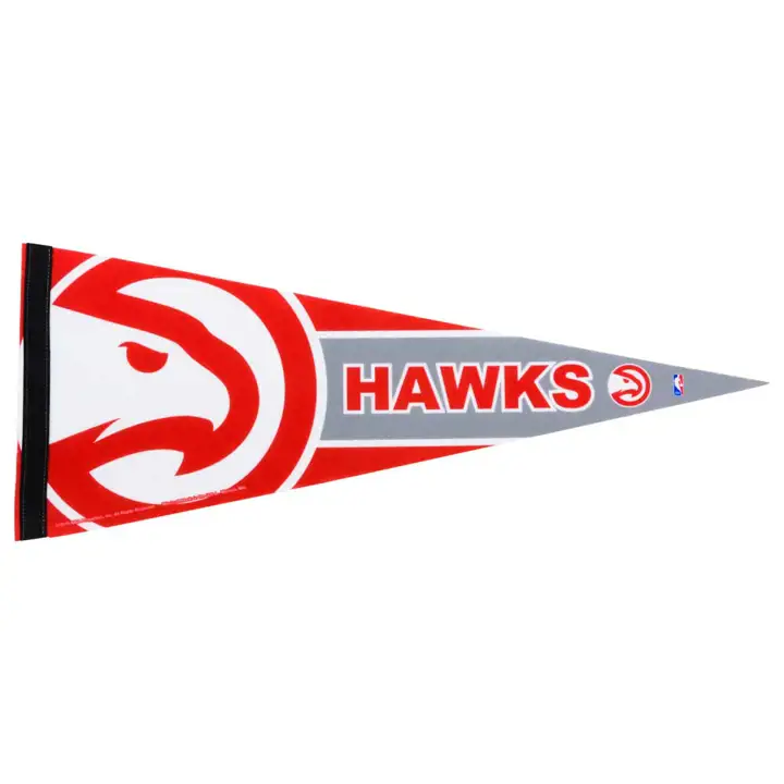 HAWKS Fanion Premium 12x30 rouge/blanc/gris