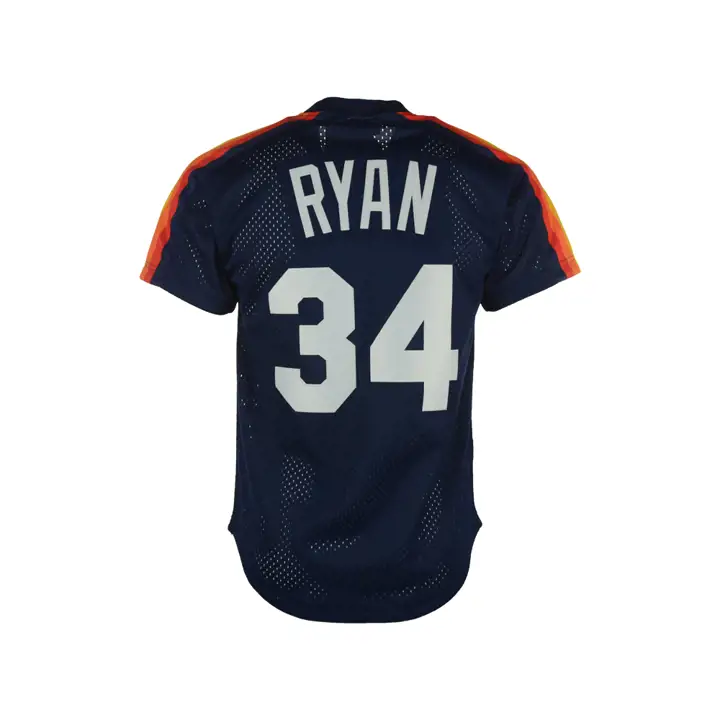 ASTROS MLB Maillot filet de la série authentique de BP M&N RYAN marine/orange/jaune