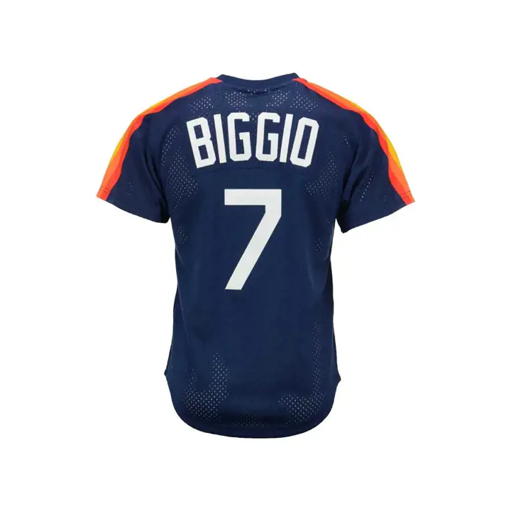MAILLOT M&N Auth BP Mesh MLB ASTROS Biggio marine/orange/jaune