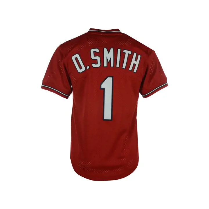 STL CARDS MLB M&N Authentique maillot en maille BP SMITH rouge/blanc