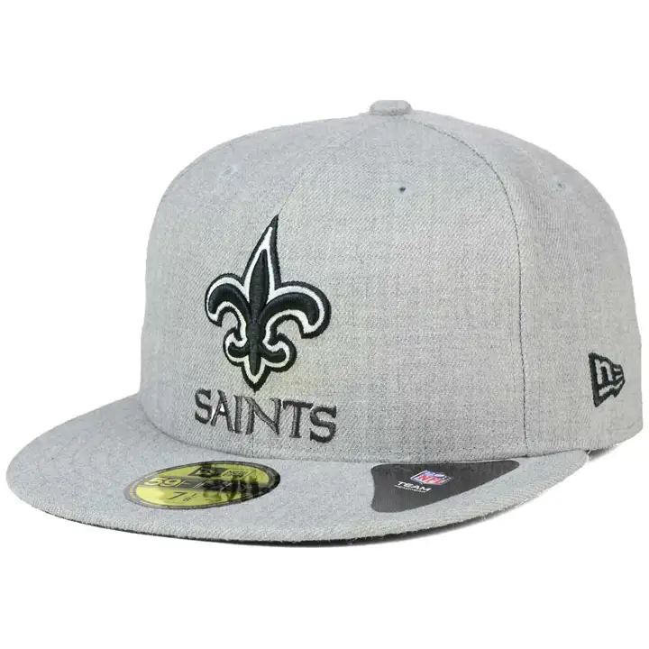 SAINTS NFL Heather Blk/Wht 59Fifty H-Gray