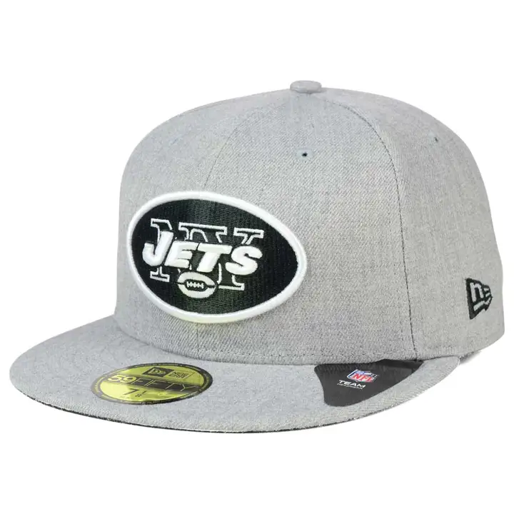Casquette ajustée 59Fifty H-Gray NY JETS NFL noire chinée/blanche