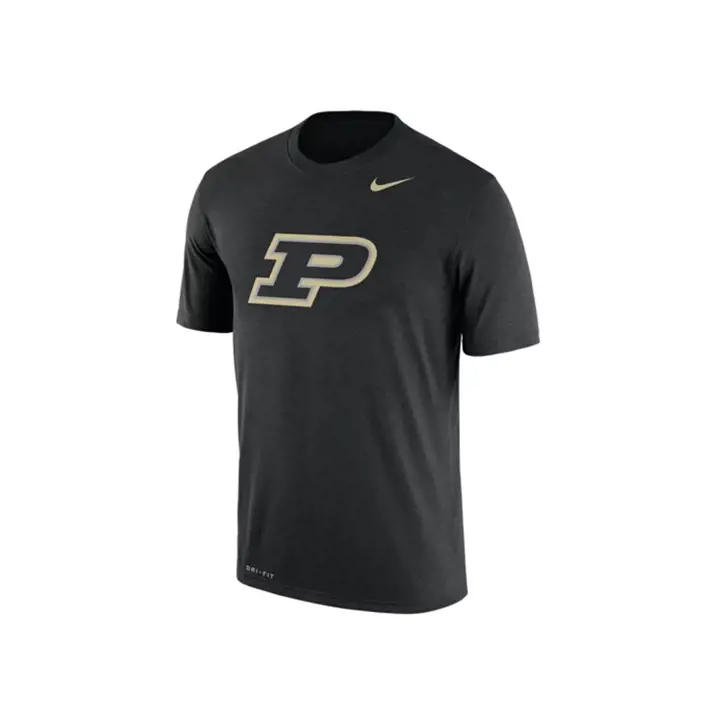 T-shirt logo légende NCAA Purdue noir